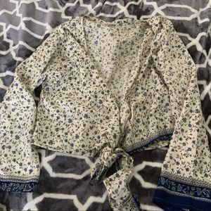 Boho wrap around top